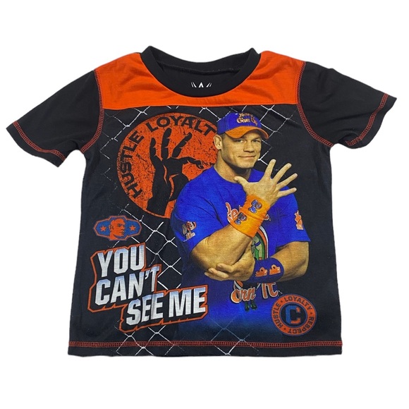 T-shirt Catch Wrestling WWE John Cena - Taille S & M - Noir Néon - Neuf Avec étiquettes - Rare
